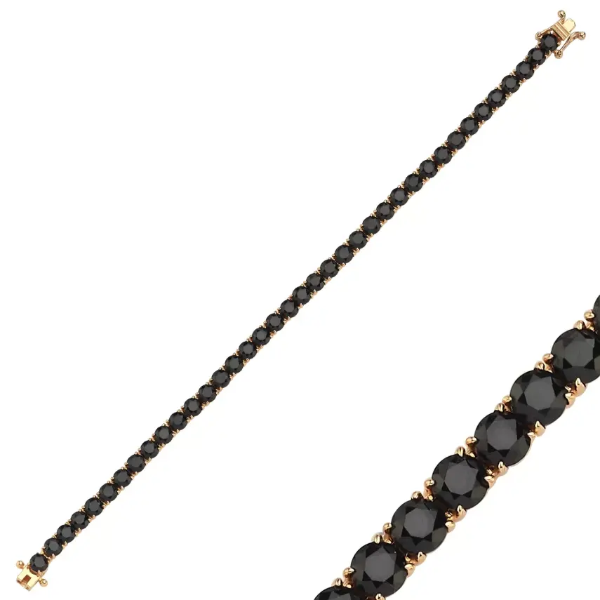 11.70 gr 14 k JWD Altın Su Yolu Bileklik - 1