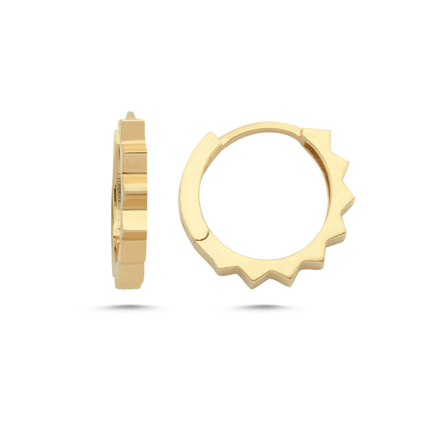 2.10 gr 14 k JWD Altın Halka Küpe - 1