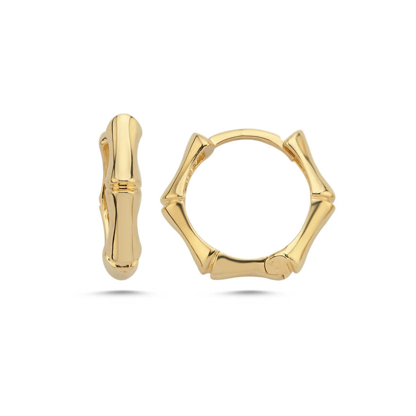 2.45 gr 14 k JWD Altın Halka Küpe - 1