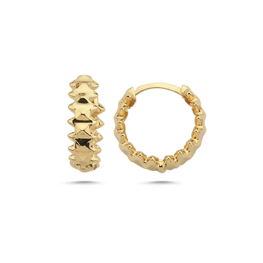 3.20 gr 14 k JWD Altın Halka Küpe - 1