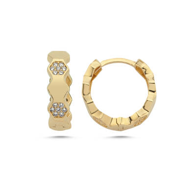 3.35 gr 14 k JWD Altın Halka Küpe - 1