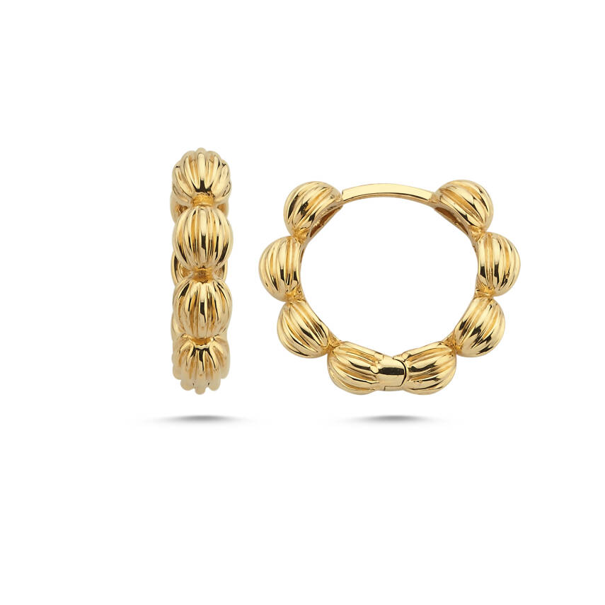 4.90 gr 14 k JWD Altın Fantezi Küpe - 1
