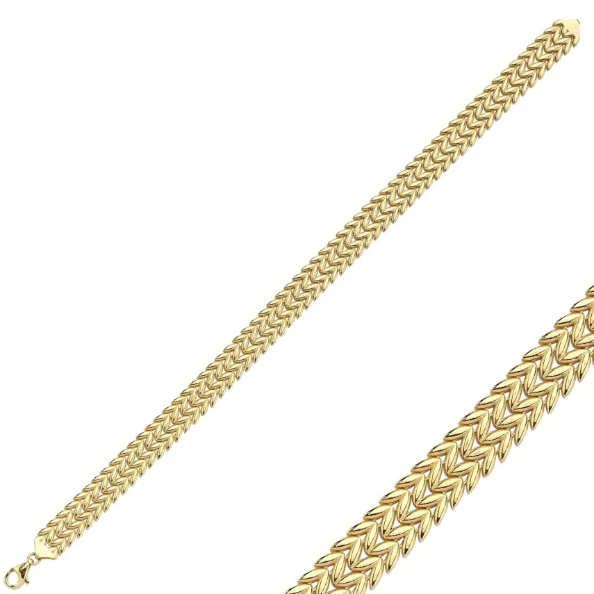 9.30 gr 14 k JWD Altın Bileklik - 1